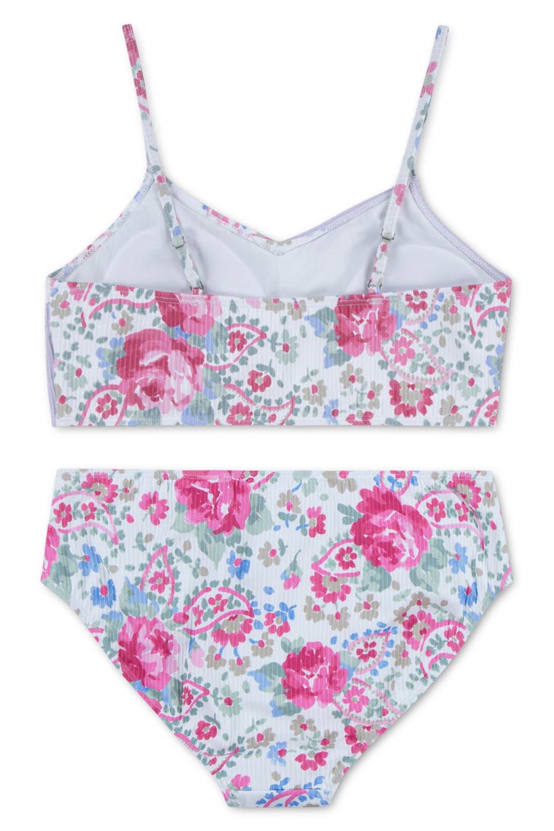 Kids' Cross Wrap Two-Piece Swimsuit, Alternate, color, ORCHID PETAL