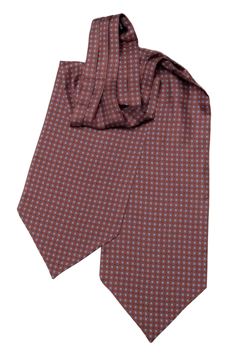 Navona - Silk Ascot Cravat Tie for Men, Alternate, color, Chocolate