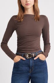 Open Edit Ruched Side Top