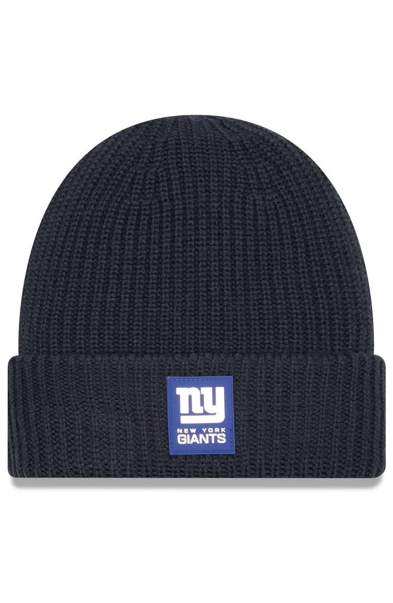 New Era Men's New Era Charcoal New York Giants 2025 Sideline Cold Weather Cuffed Knit Hat, Main, color, Charcoal