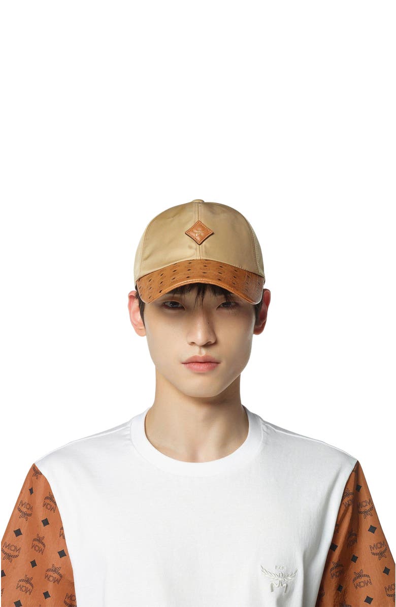 MCM Classic Cap in ECONYL<sup>®</sup> and Leather, Alternate, color,