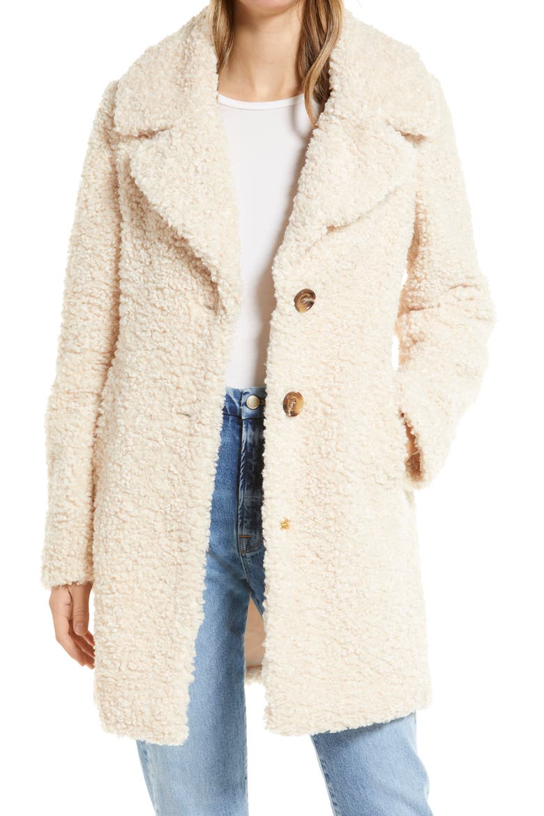 Faux Shearling Jacket, Main, color, IVORY