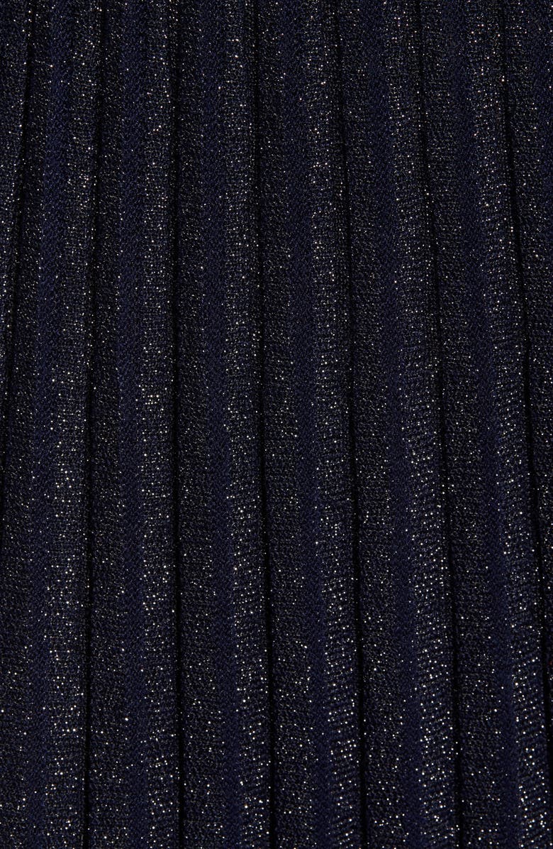 Court & Rowe Pleated Metallic Knit Midi Skirt, Alternate, color, 