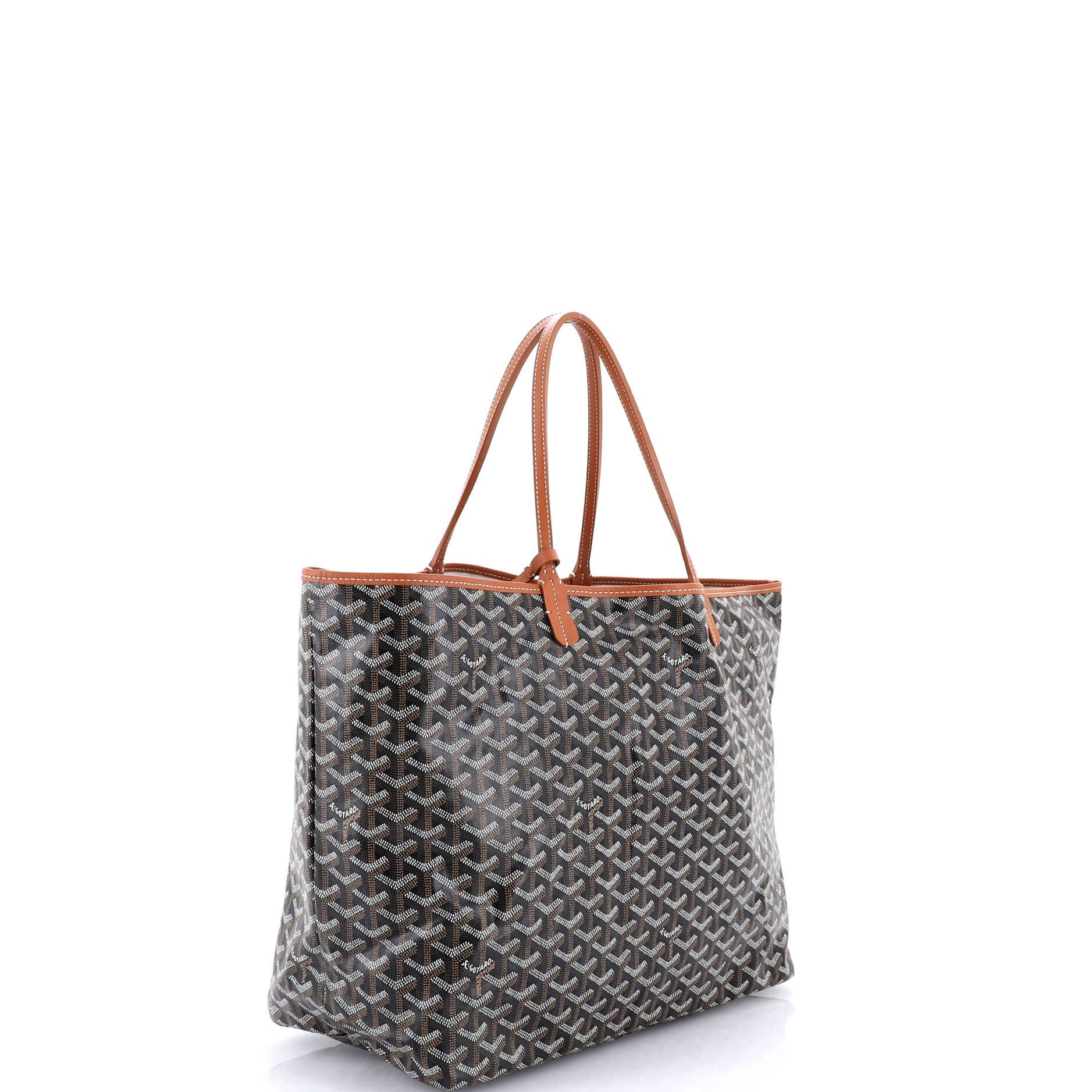 Pre-Owned Goyard Saint Louis Tote Coated Canvas GM, Alternate, color, Brown