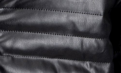 X-ray Xray Faux Fur Lining Quilted Faux Leather Jacket In Black