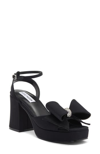 Steve Madden Aerin Bow Platform Sandal In Black