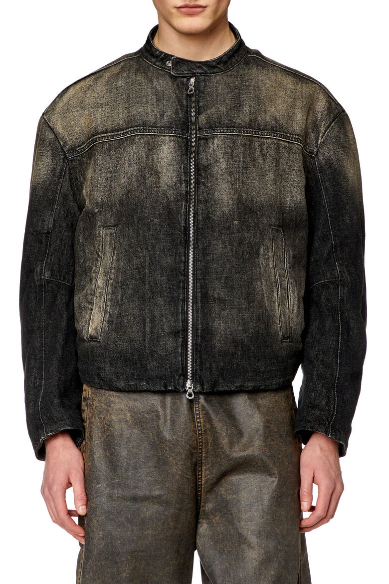 Marge Denim Jacket, Main, color, BLACK