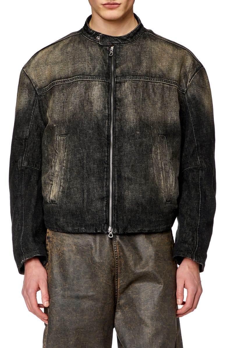 DIESEL<sup>®</sup> Marge Denim Jacket, Main, color, Black