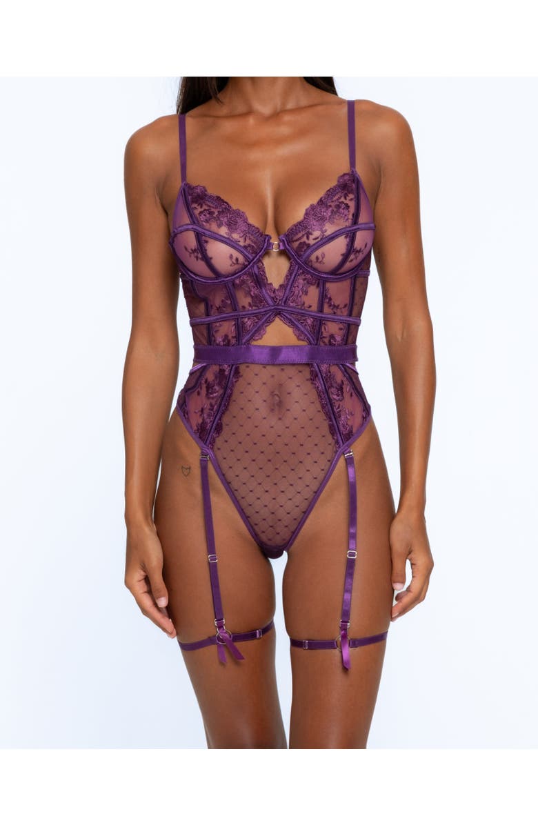 One Empire Jayda Bodysuit, Main, color, Purple