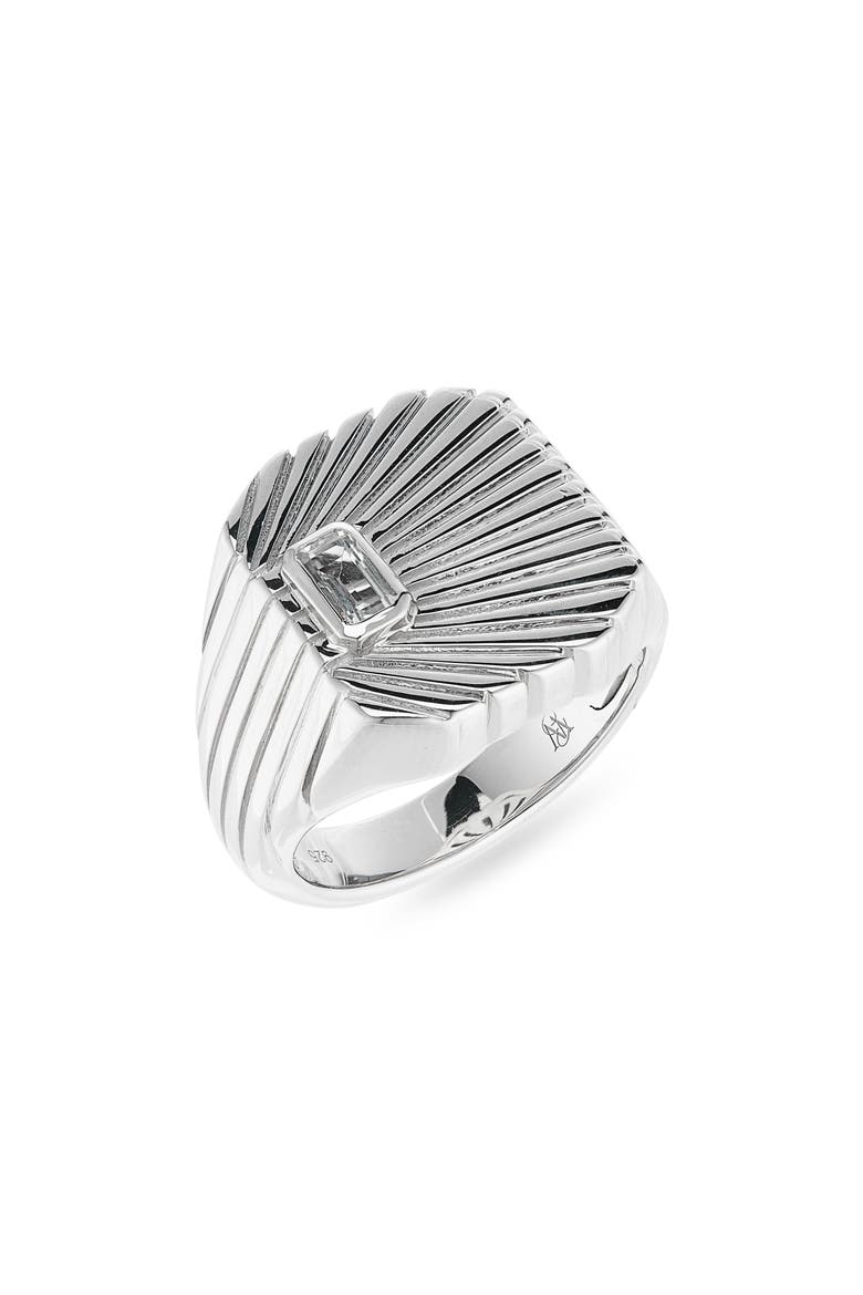Ray of Light Sterling Silver White Topaz Ring, Main, color, WHITE TOPAZ