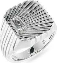 Wyld Box Ray of Light Sterling Silver White Topaz Ring