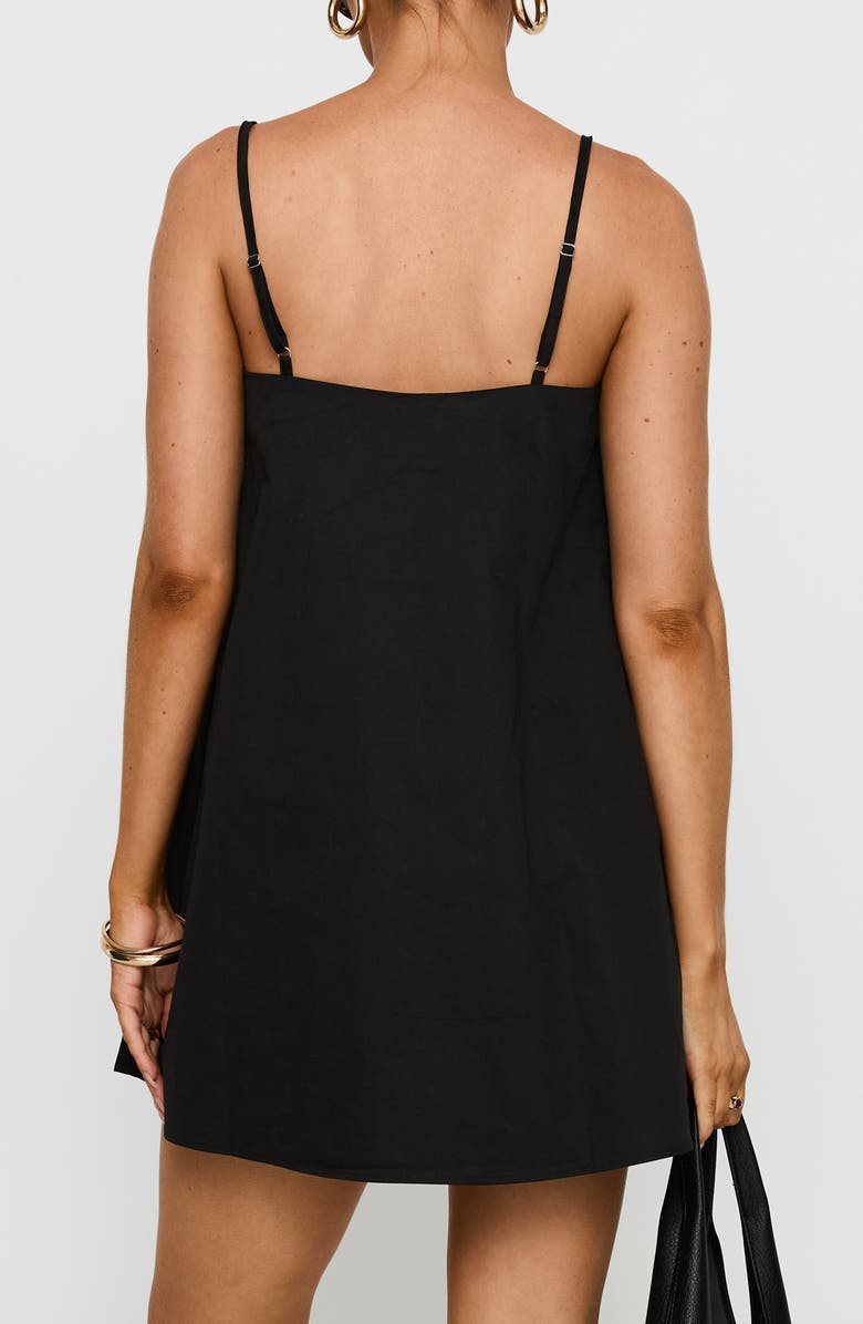 Princess Polly Belong Together Tie Front Organic Cotton Mini Shift Dress, Alternate, color,