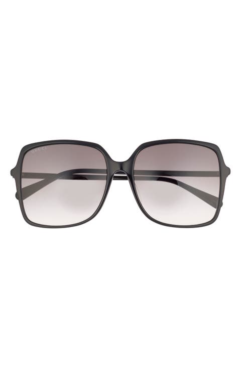 58mm Oversize Square Sunglasses