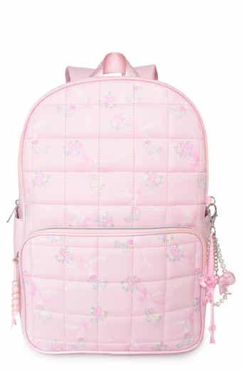 Large Bow Floral Quilted Backpack