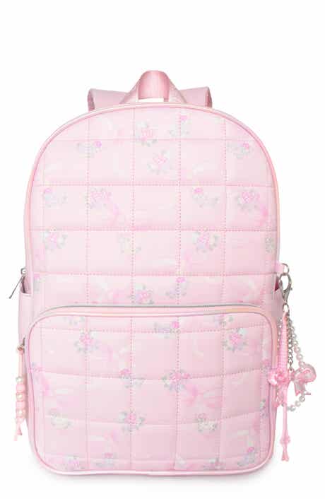 Large Bow Floral Quilted Backpack