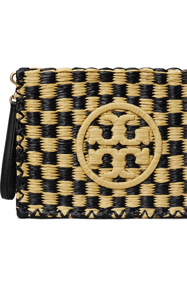 Tory Burch Ella Woven Raffia Wristlet, Alternate, color,
