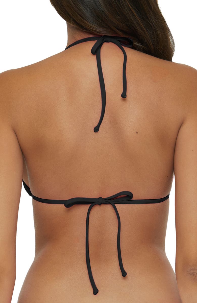 Becca Color Code Triangle Bikini Top, Alternate, color, Black