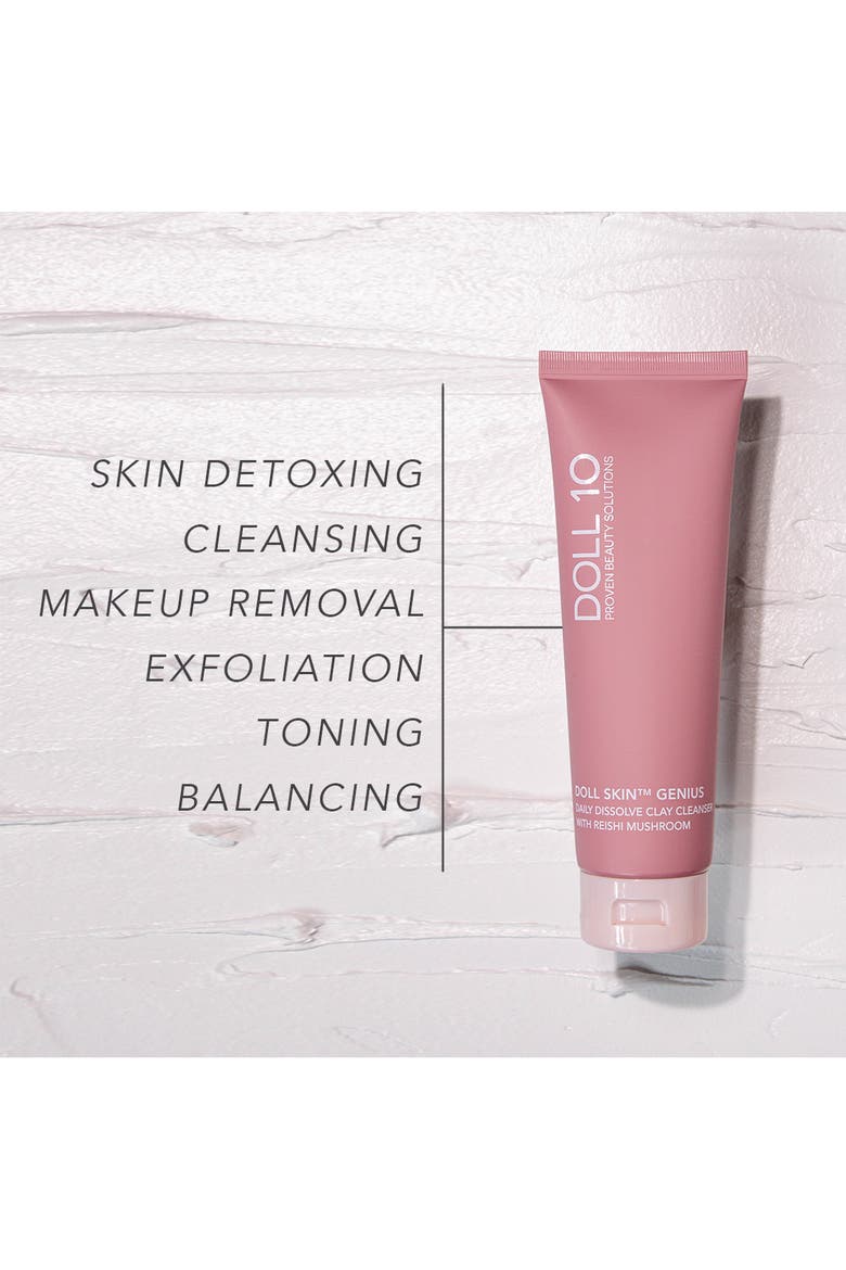 Doll Skin Genius Daily Dissolve Clay Cleanser with Reishi Mushroom, Alternate, color, Milky White