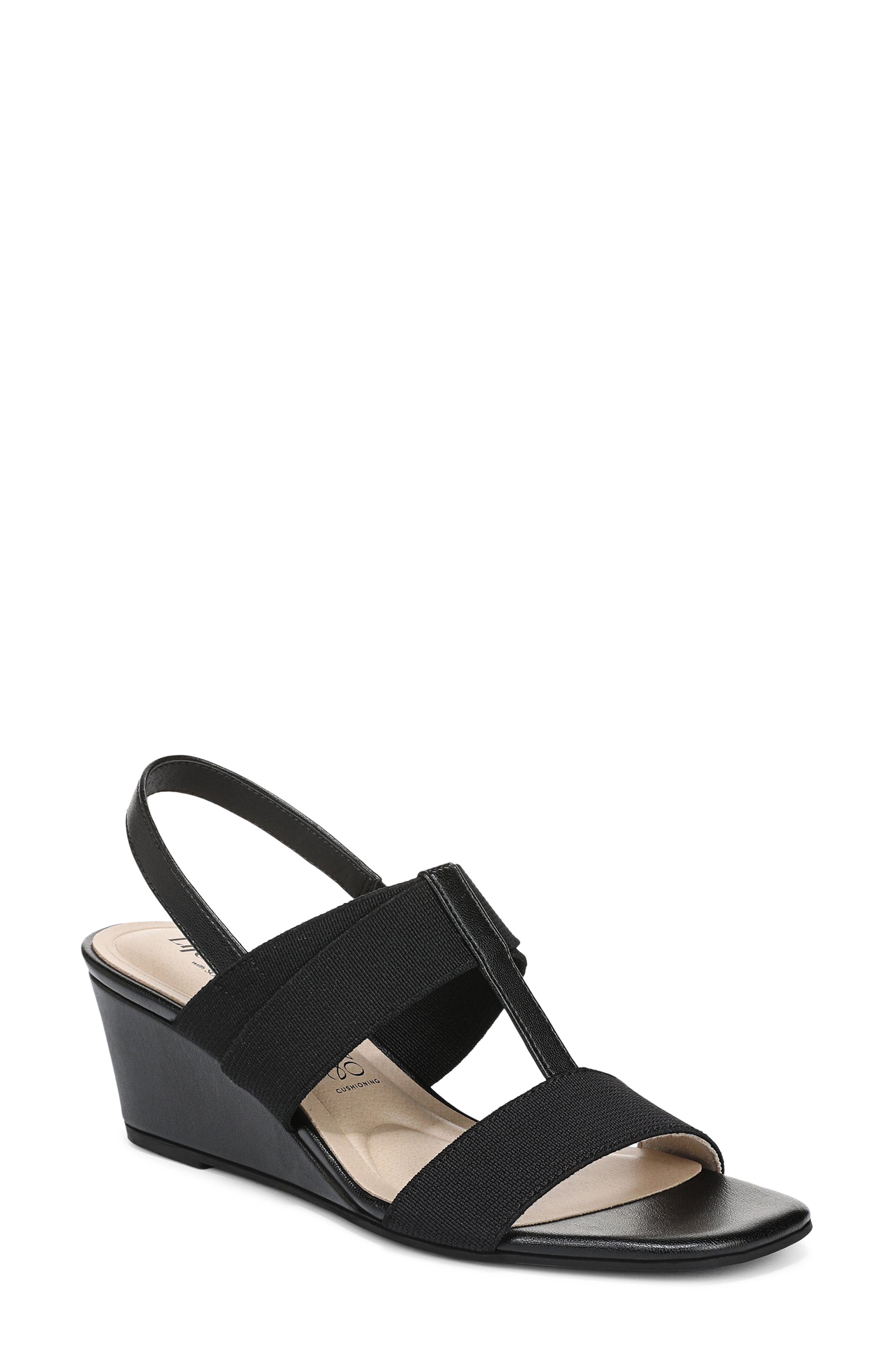 LifeStride Sweet Slingback Wedge Sandal, Main, color, Black
