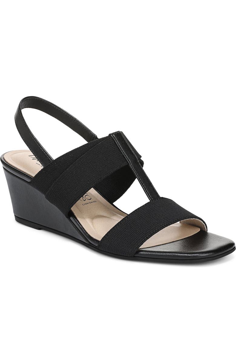 LifeStride Sweet Slingback Wedge Sandal, Main, color, Black