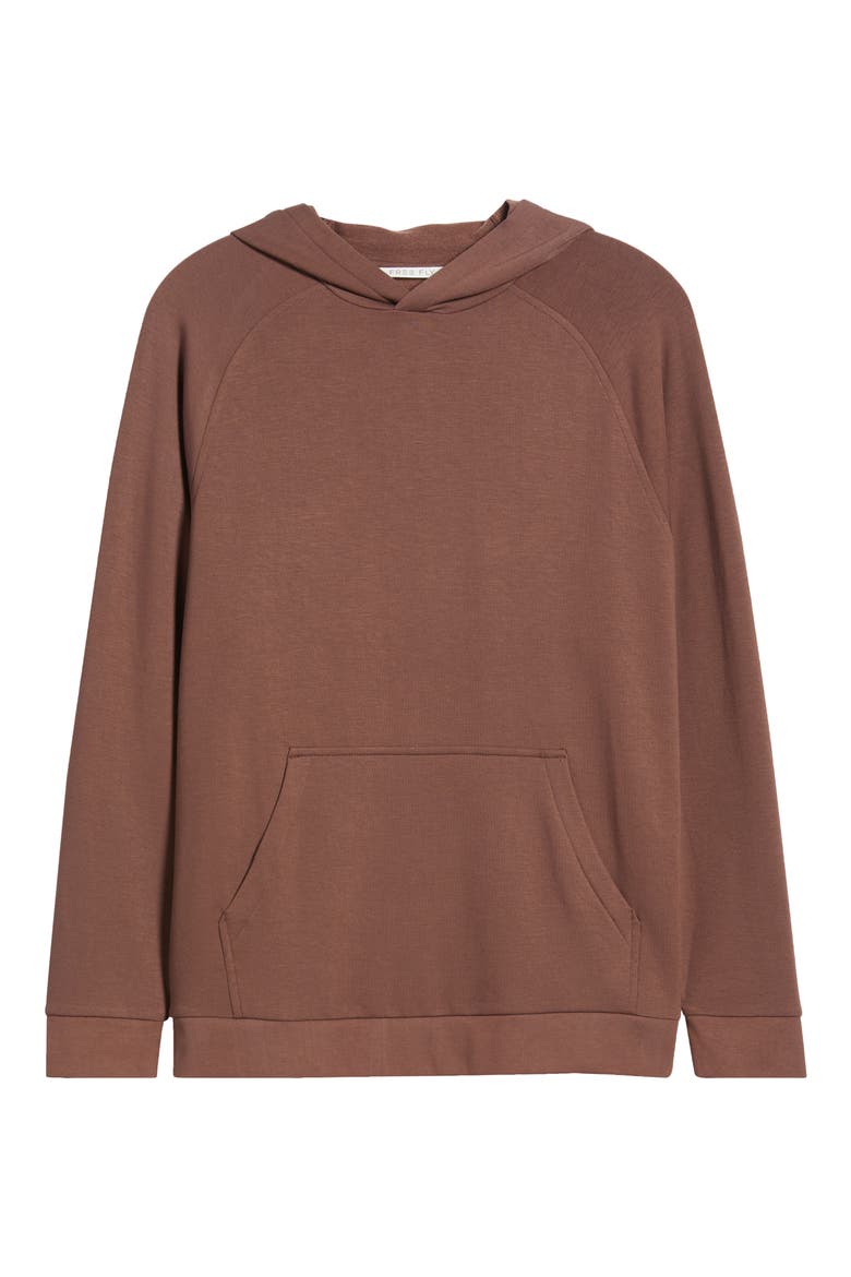 Fleece Hoodie, Alternate, color, CHESTNUT
