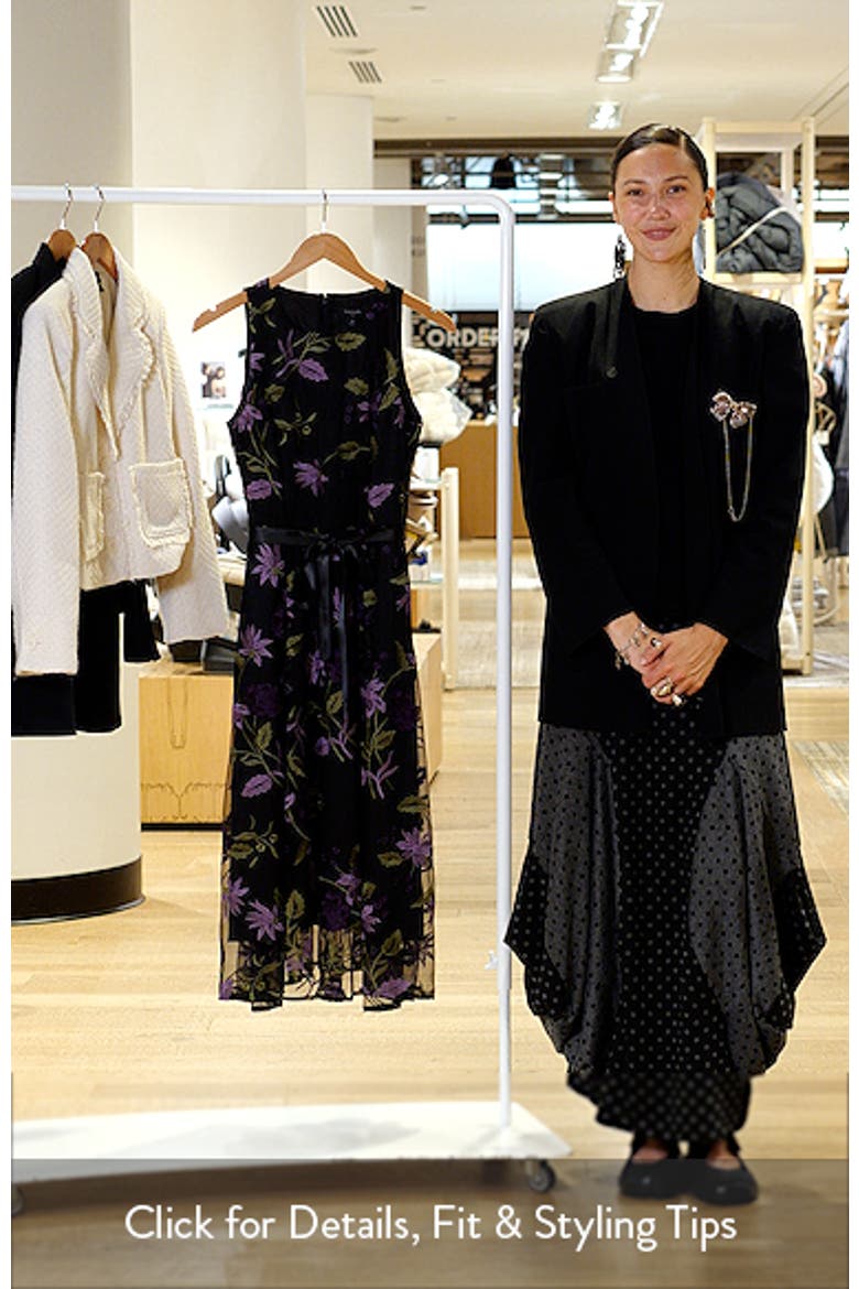 Embroidered Sleeveless Fit & Flare Dress video