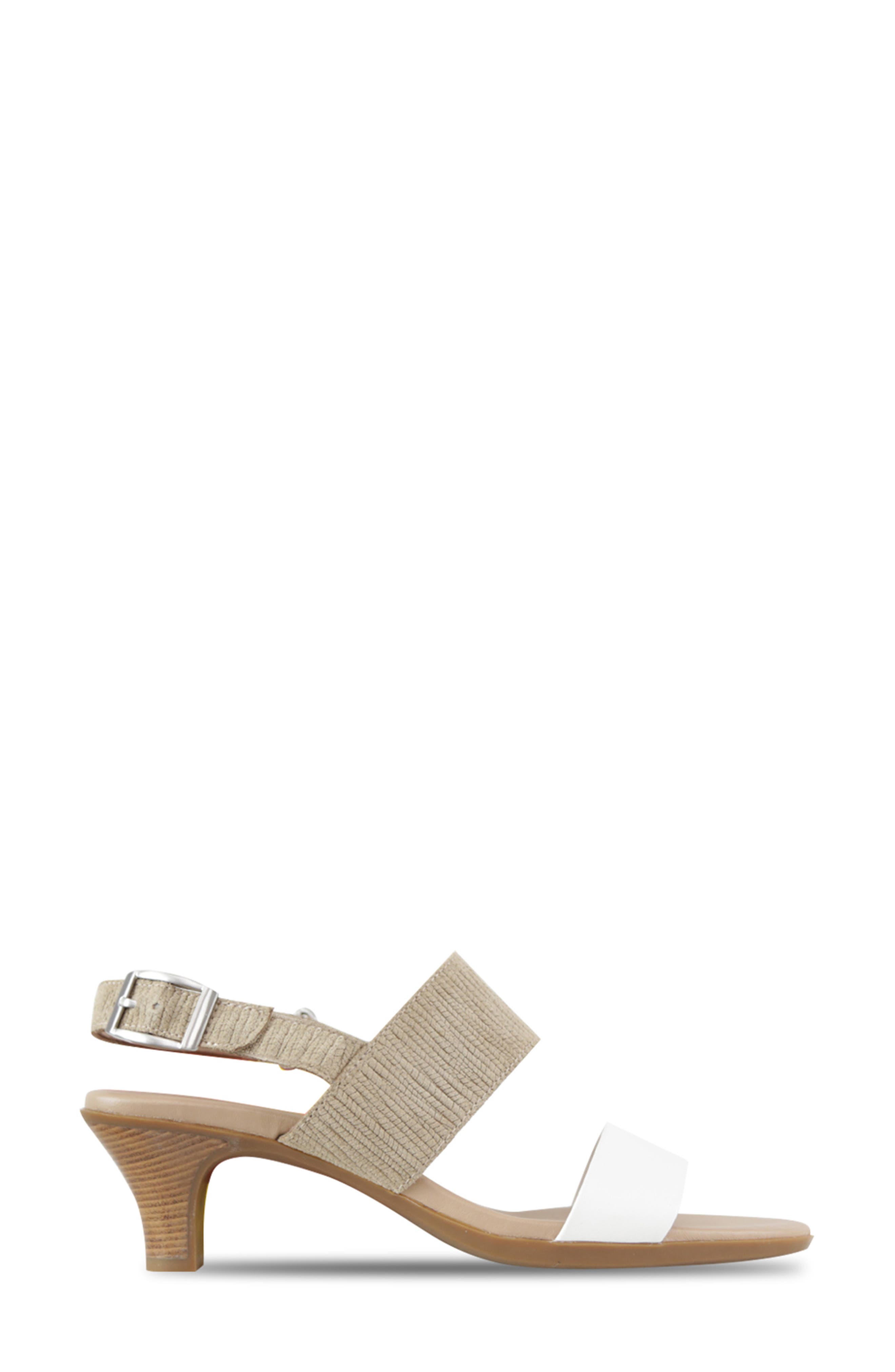 Munro Livia Slingback Sandal, Alternate, color, White Ligh