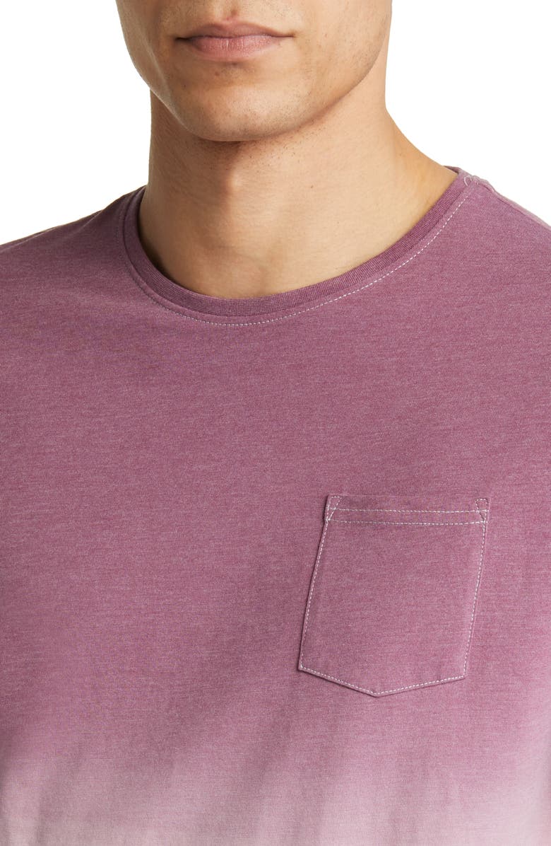 Stone Rose Dip Dye Pocket T-Shirt, Alternate, color, Purple