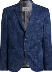 Etro Roma Mixed Print Cotton Jersey Sport Coat