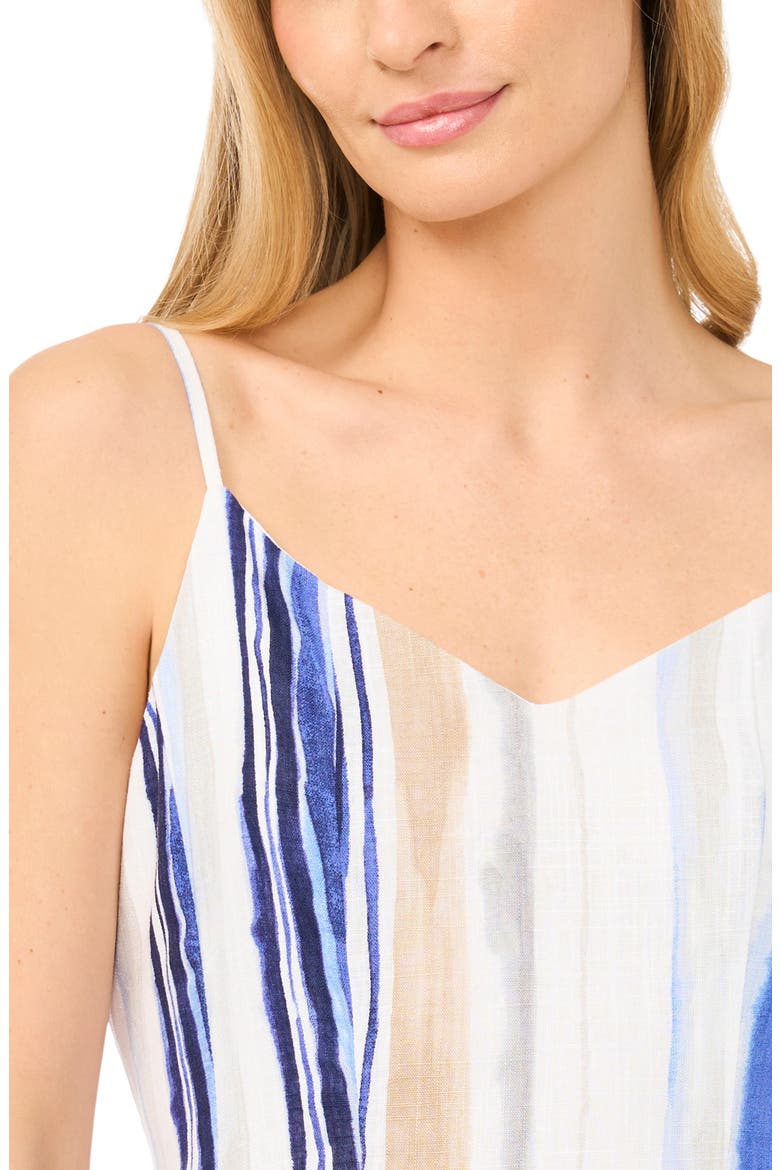 Stripe Godet A-Line Sundress, Alternate, color, BLUE MULTI