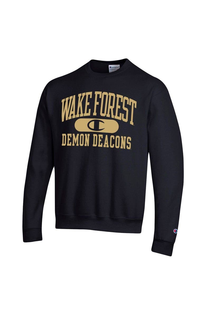 Champion Men's Champion Black Wake Forest Demon Deacons Arch Pill Sweatshirt, Alternate, color, Black