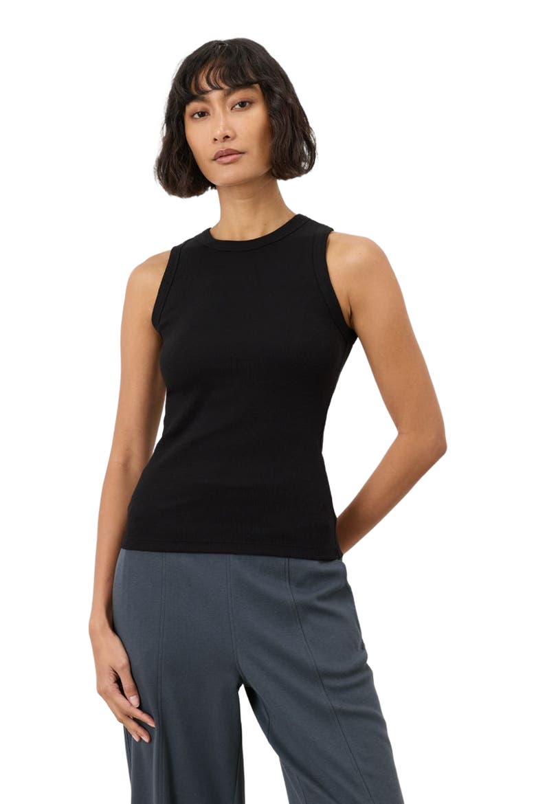 Perfect Rib Layering Tank Made With Organic Cotton, Main, color, Black