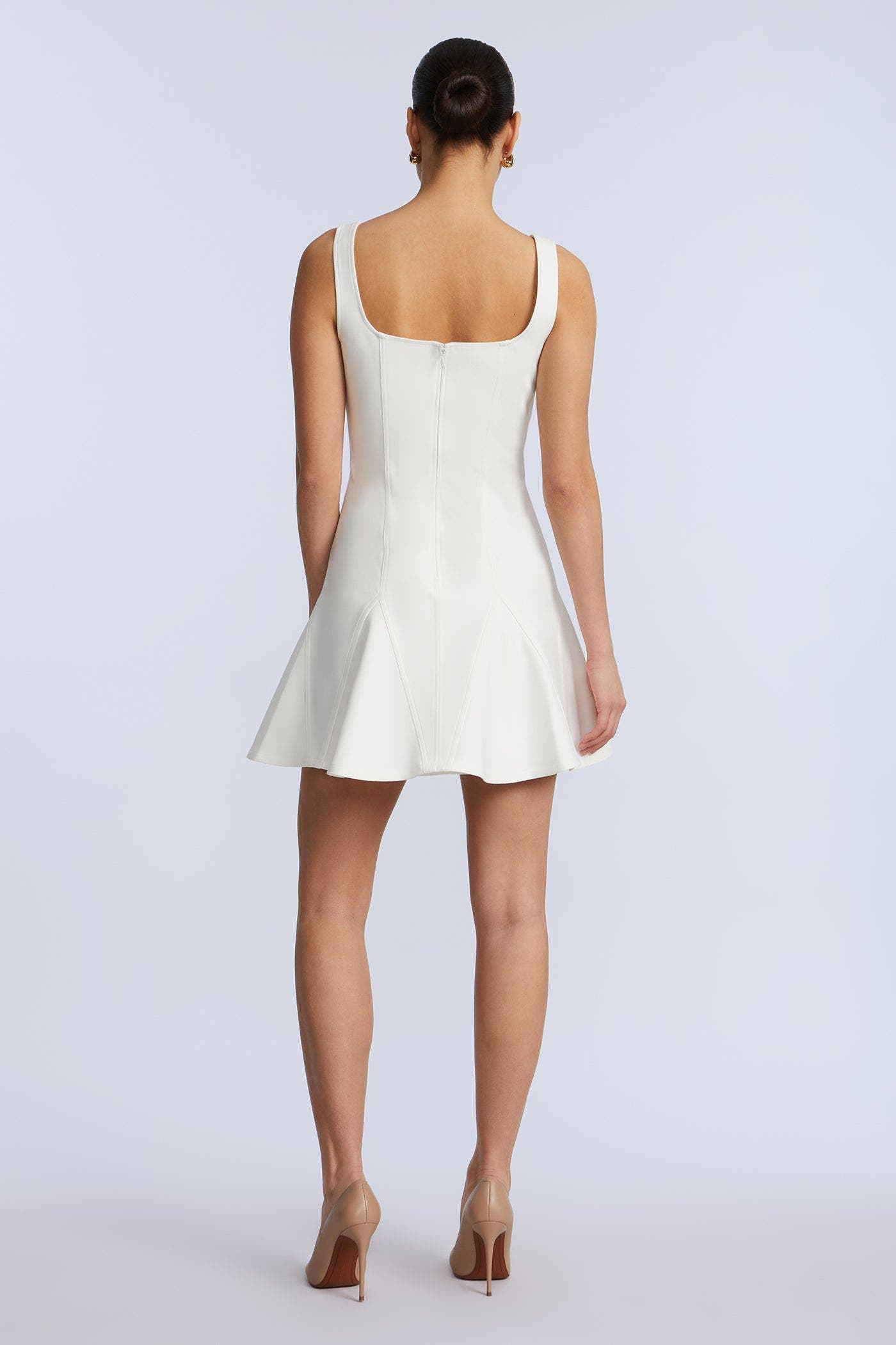 Solid Godet Dress - image 2