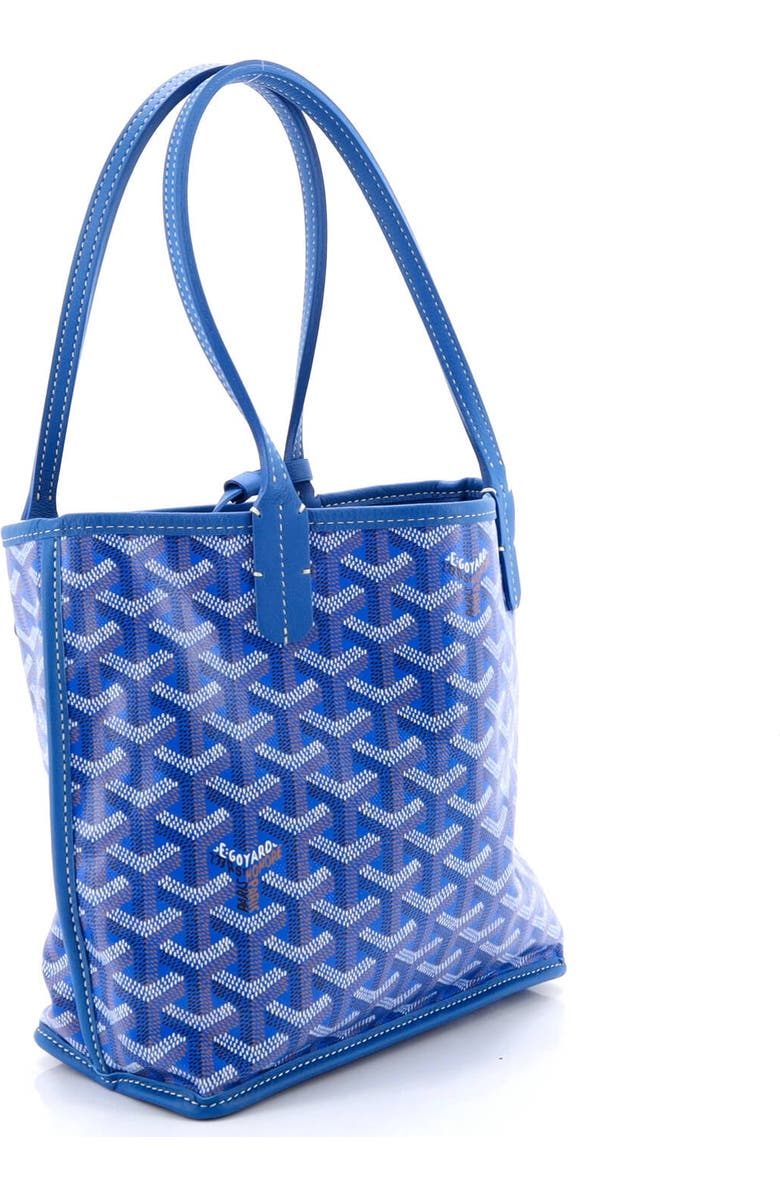 Pre-Owned Goyard Anjou Reversible Tote Coated Canvas Mini, Alternate, color, Blue