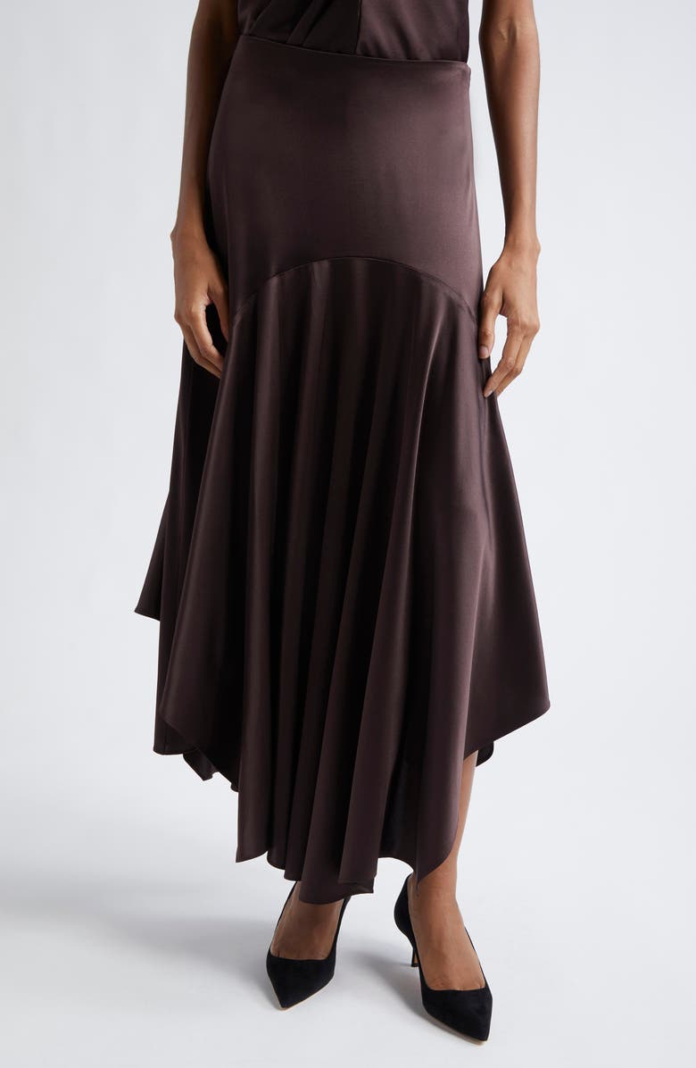 Veronica Beard Medina Silk Blend Handkerchief Hem Skirt, Main, color, 