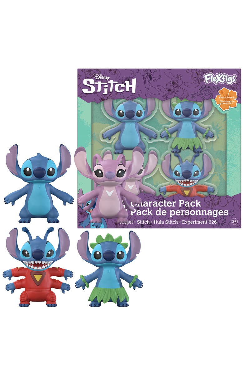 FleXfigs Lilo & Stictch 4 Character Pack 3+, Alternate, color, Multicolored