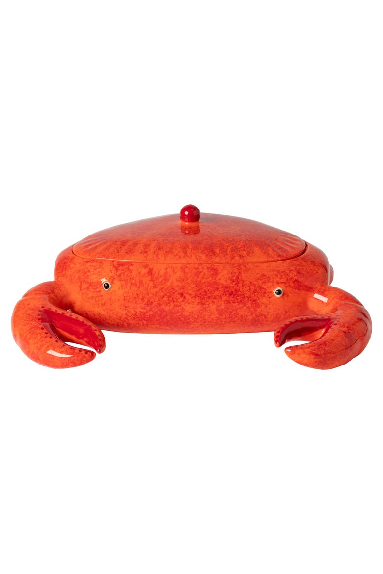 Summer Bliss  Faience crab jar, Alternate, color, Crab