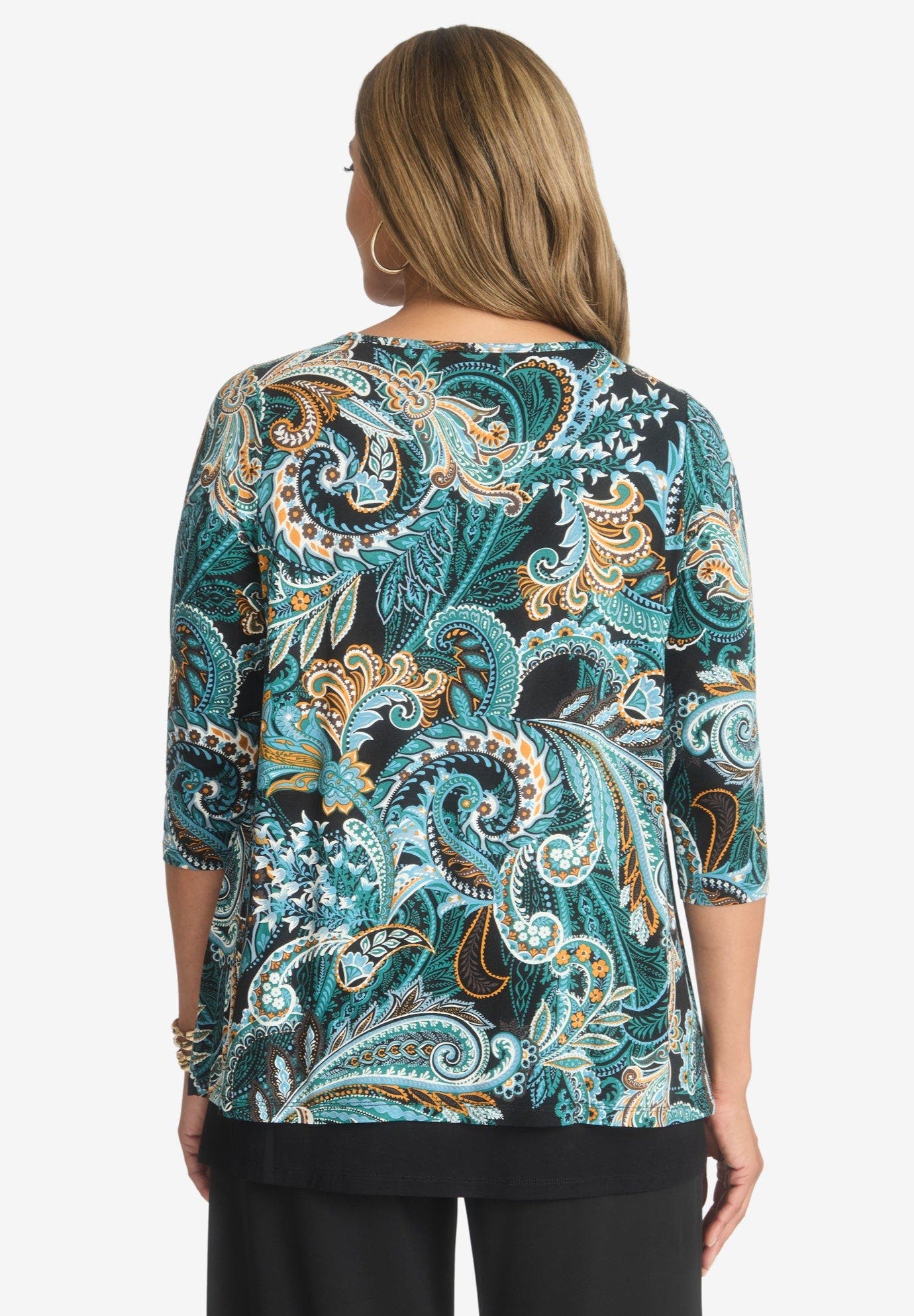 Crew Neck Double Layered Tunic - image 4