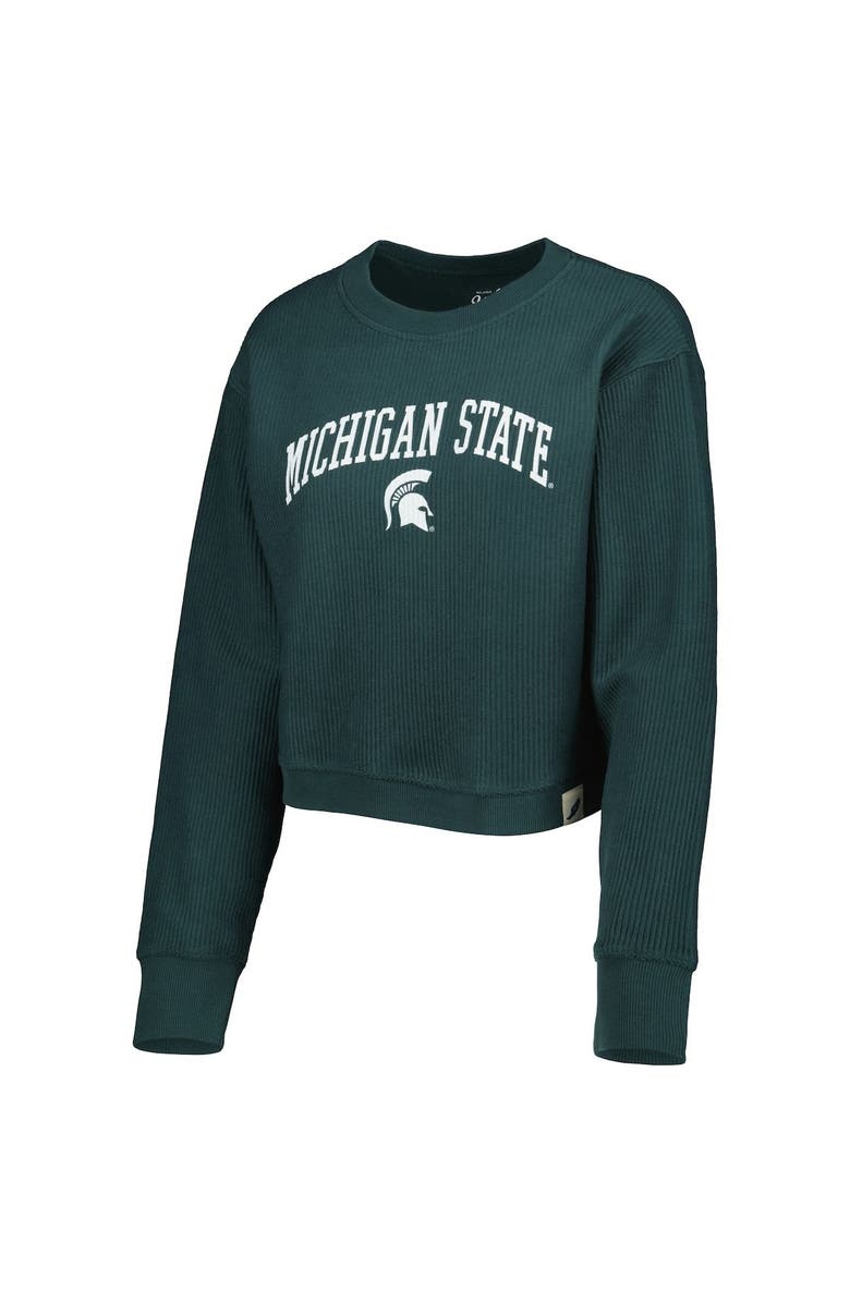 LEAGUE COLLEGIATE WEAR Women's League Collegiate Wear Green Michigan State Spartans Classic Campus Corded Timber Sweatshirt, Alternate, color, 
