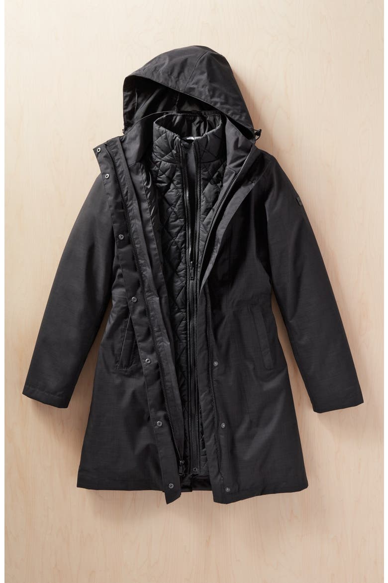 'Zola' 3-in-1 TriClimate® Waterproof Jacket, Alternate, color, TNF BLACK
