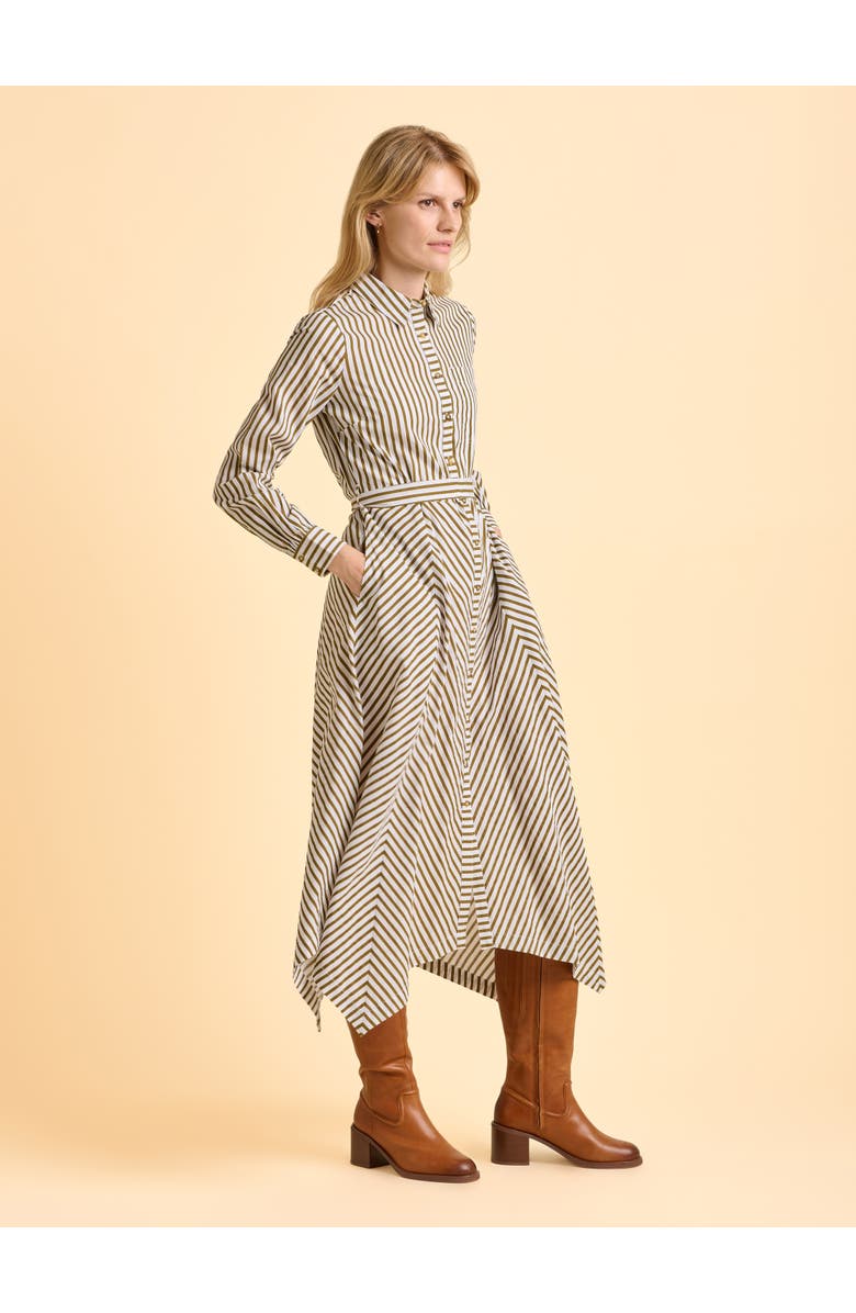 Brakeburn Forrest Long Sleeve Shirt Midi Dress, Alternate, color, Green