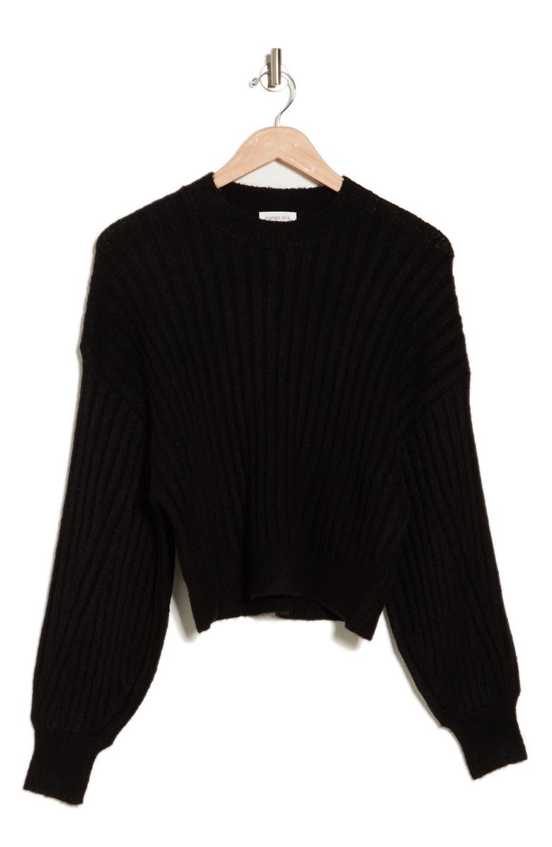 Sophie Rue Ribbed Knit Crewneck Sweater, Alternate, color,