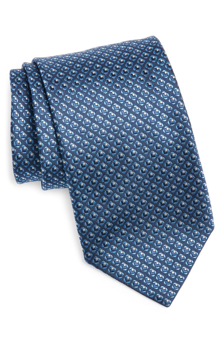 Canali Micro Fancy Silk Tie, Main, color, 