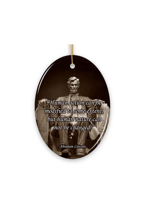 Lincoln Memorial Human Nature Quote Ceramic Ornament