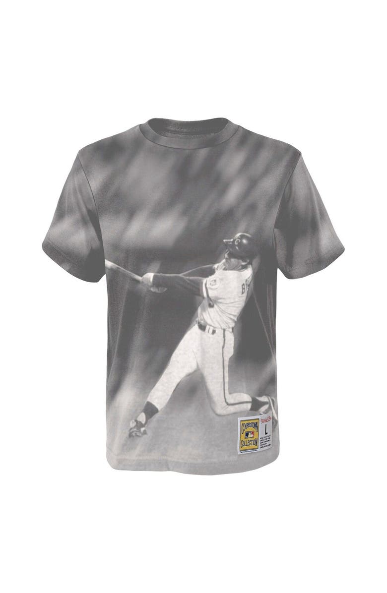 Mitchell & Ness Youth Mitchell & Ness George Brett White Kansas City Royals Sublimated Player T-Shirt, Alternate, color, Gray
