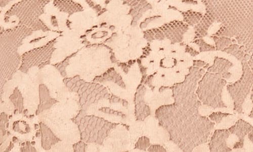 Vince Camuto Scallop Hem Cotton Blend Lace Top In Brown