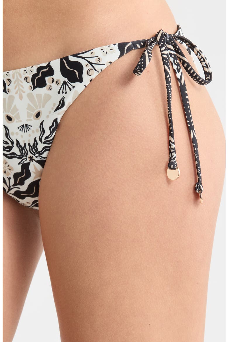 Benni Side Tie Bikini Bottoms, Alternate, color, BLACK COMBO