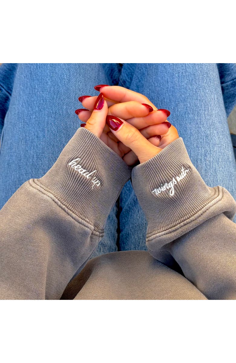 Conscious Ink Head Up Wings Out Manifest Sweatshirt + Ink, Alternate, color,