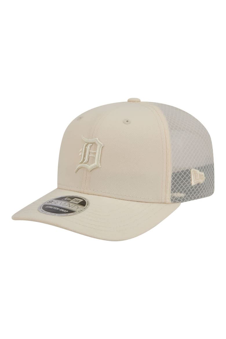 Men's New Era Light Beige Detroit Tigers Color Pack COOLERA 9SEVENTY Trucker Adjustable Hat, Main, color, Light Beige