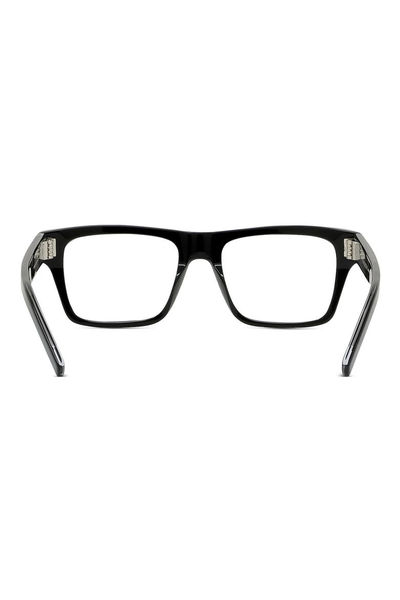 GV One 53mm Rectangular Optical Glasses, Alternate, color, SHINY BLACK